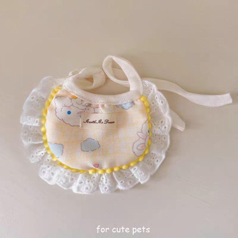 Haustier-Lätzchen mit Cartoon-Print für Katzen und Hunde (Bichon, Teddy)
