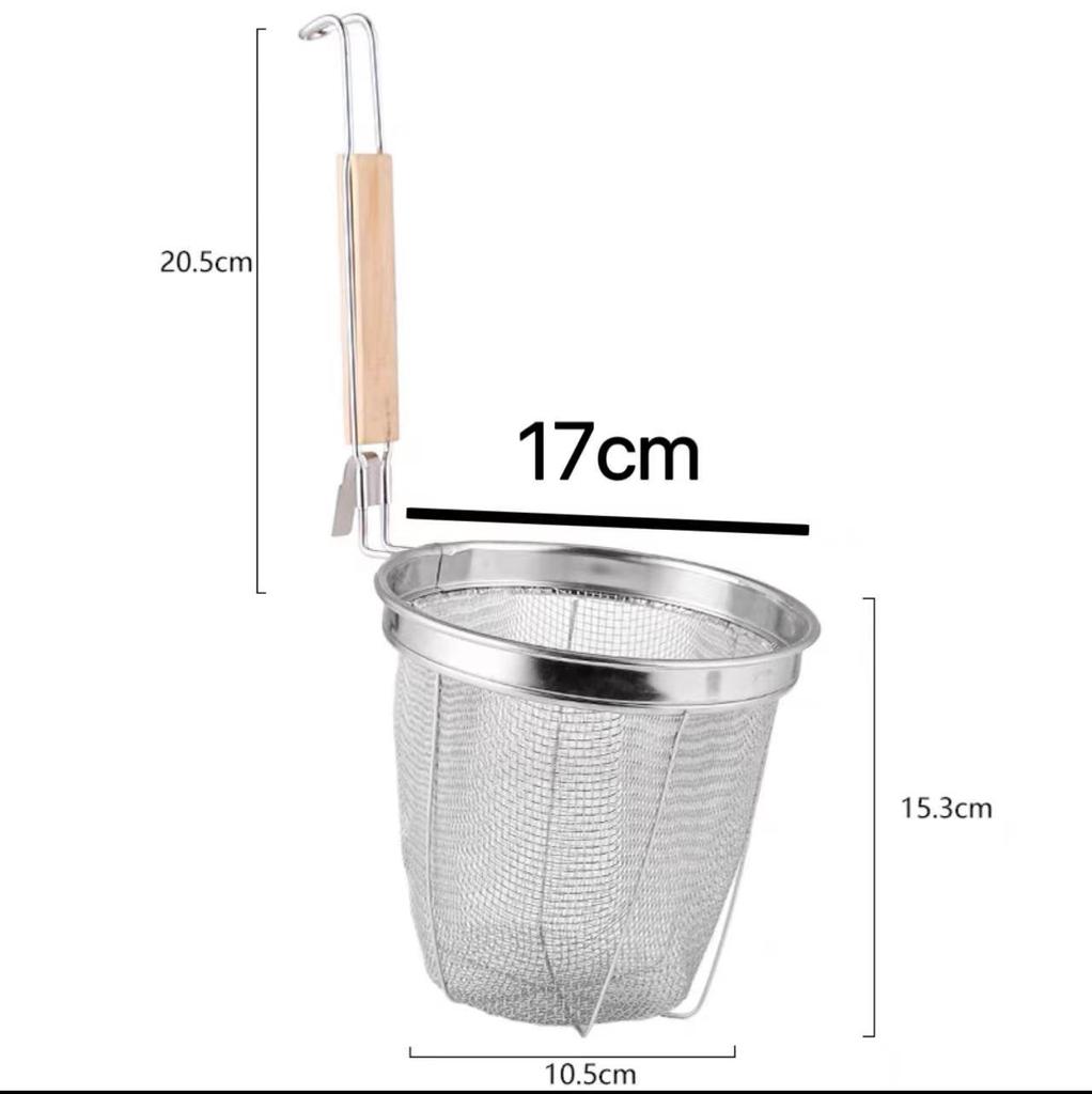 304 Stainless Steel Noodle Skimmer Ladle - Large Strainer for Mala Tang and Soup