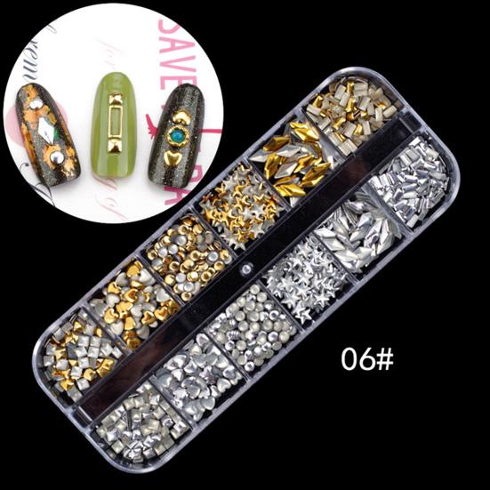 Multicolor Rhinestone Faux Pearl Glitter Nail Art Sequins Flake Manicure Decor
