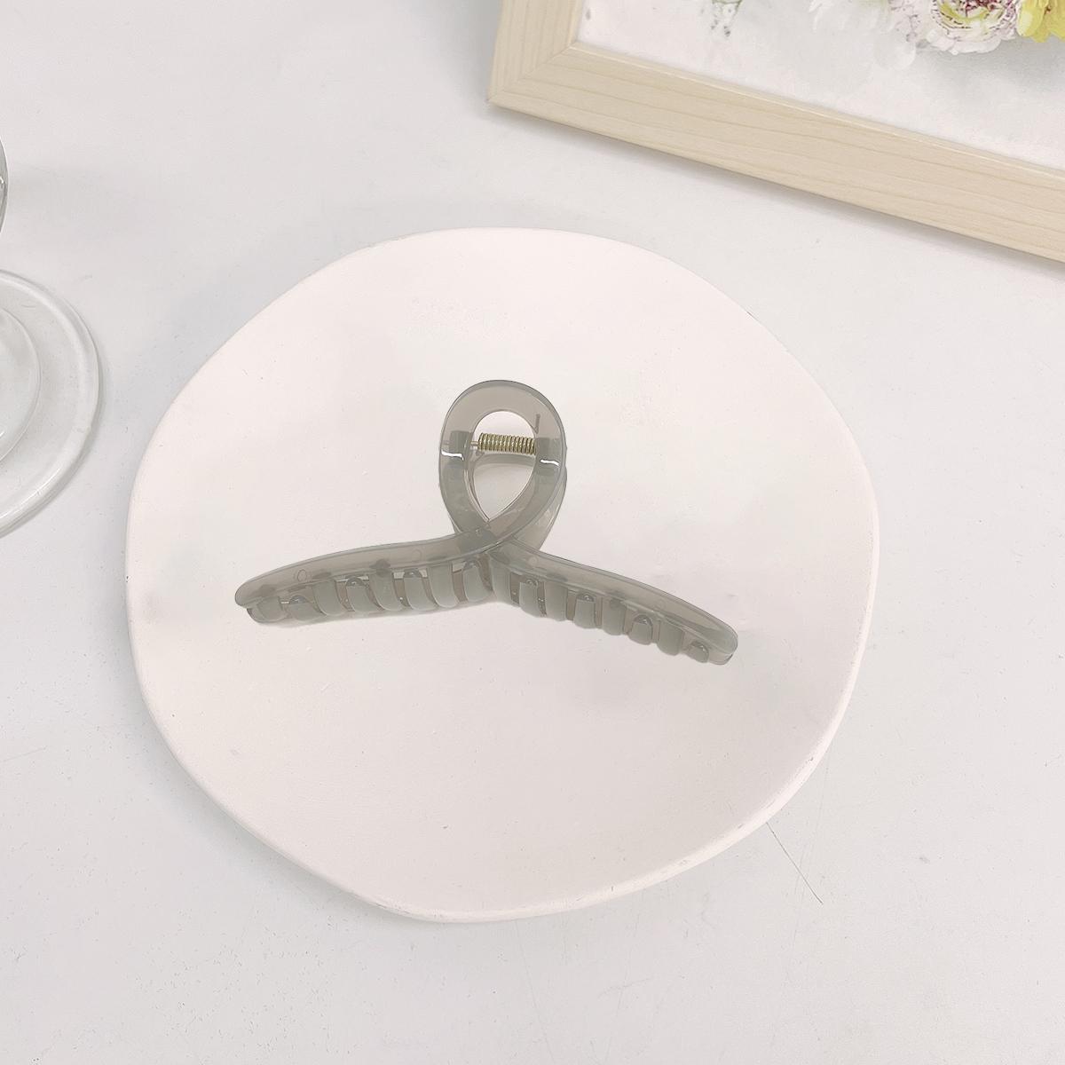 

Модные акриловые желейные простые большие заколки для волос для женщин, дамские заколки для волос, аксессуары для волос, крабовые зажимы для ванны, головные уборы серый