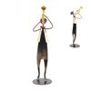 Trumpet Player Figurine Modern Abstract Handcrafted Metal Musician Sculpture for Living Room Tabletop Shelf Desk Office