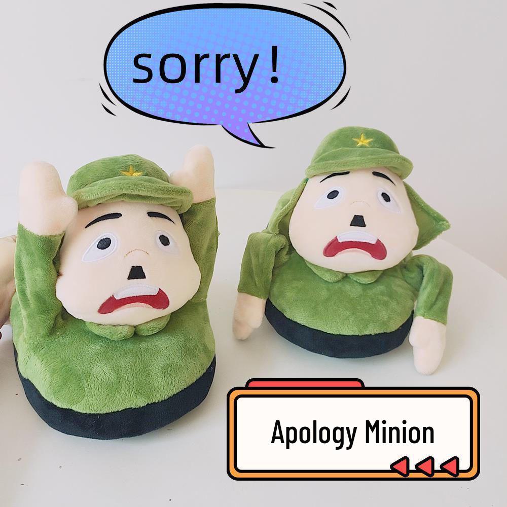 

Men s Winter Soldier Cotton Slippers - Cute & Funny Hands Up Design for Dorm & Home Comfort Default