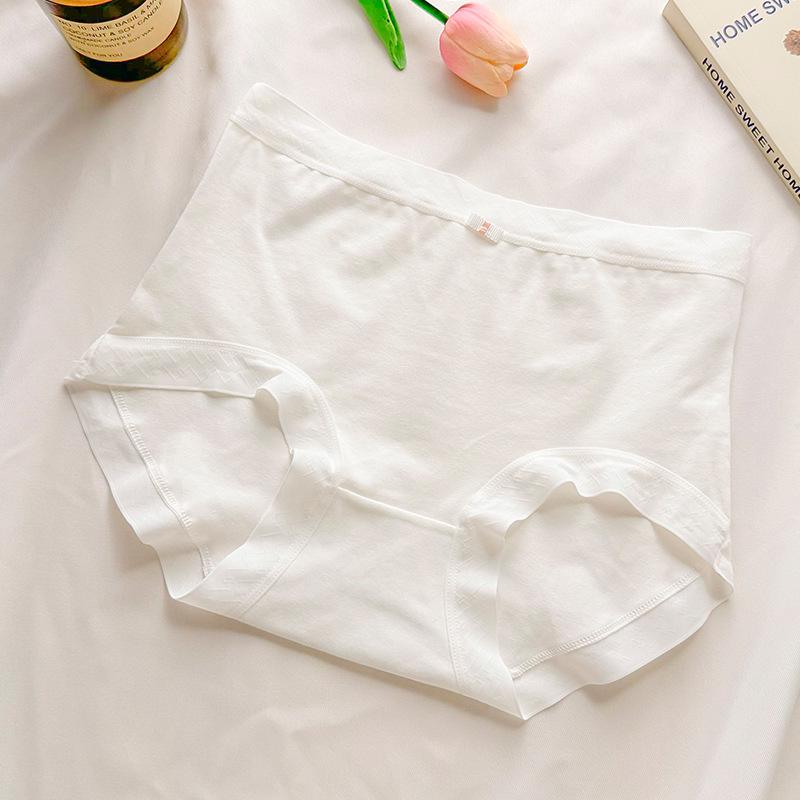 7A Antibacterial Girls' Seamless Macaron Color Briefs with Breathable Pure Cotton Crotch