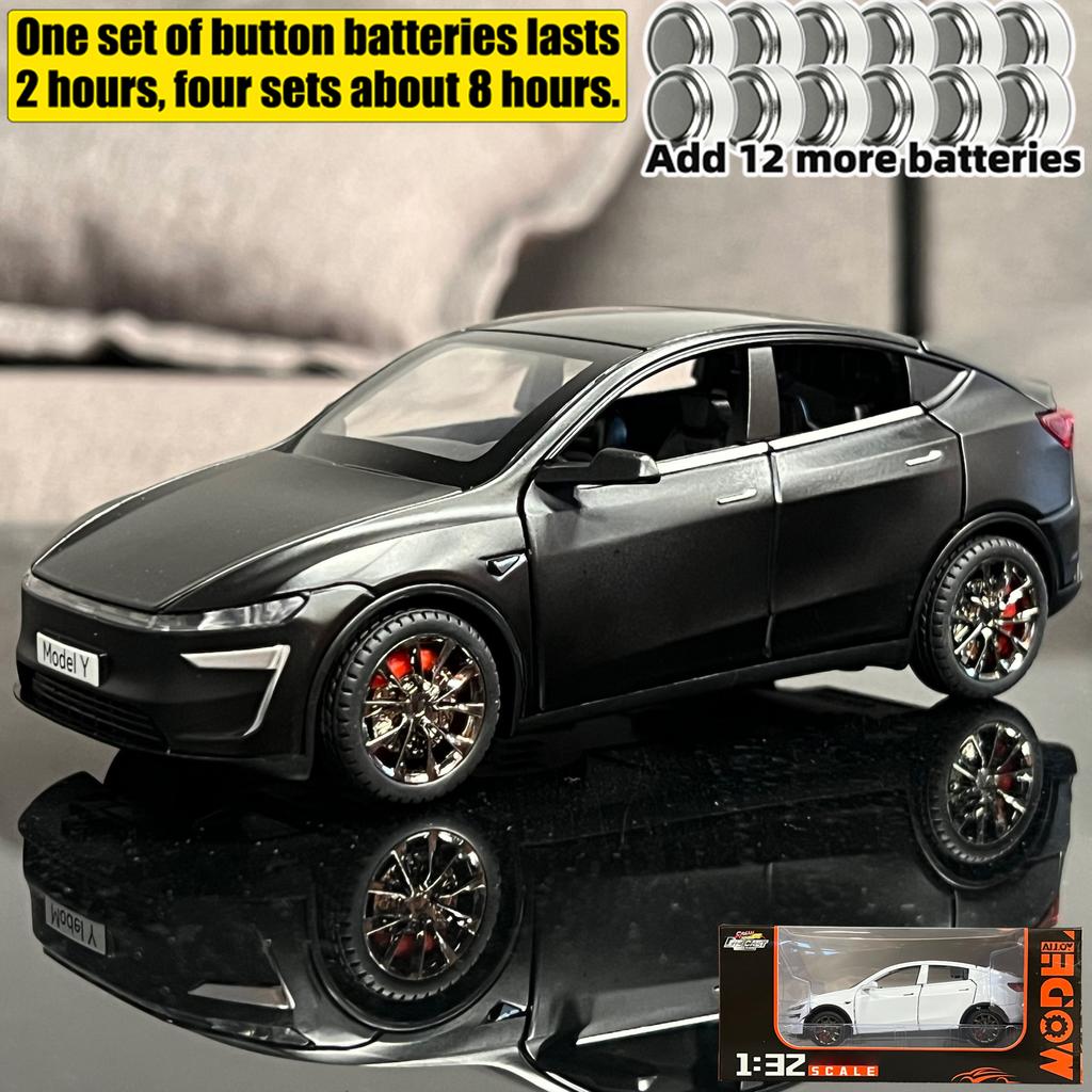 New 1:32 Model Y Electric SUV Alloy Car Model Diecast Metal Toy Off-road Vehicles Car Model Sound And Light Kids Gifts With Boys