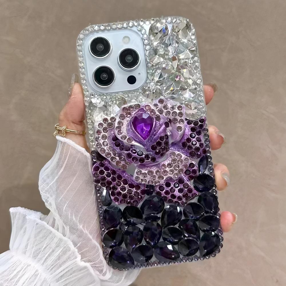 Glitzer Strass Rose Blume Handyhülle Für Google Pixel 10 9 Pro XL 9A 8 8A 7 7A 6 6A Bling Kristall Diamant Abdeckung