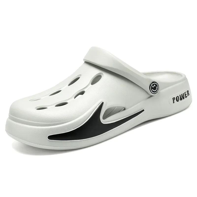 Fashion Men's Summer Shoes Breathable Toe Cap Slippers Thick Soled Comfortable Casual Shoes EVA Men's Sandals Free Shippiing Shoes