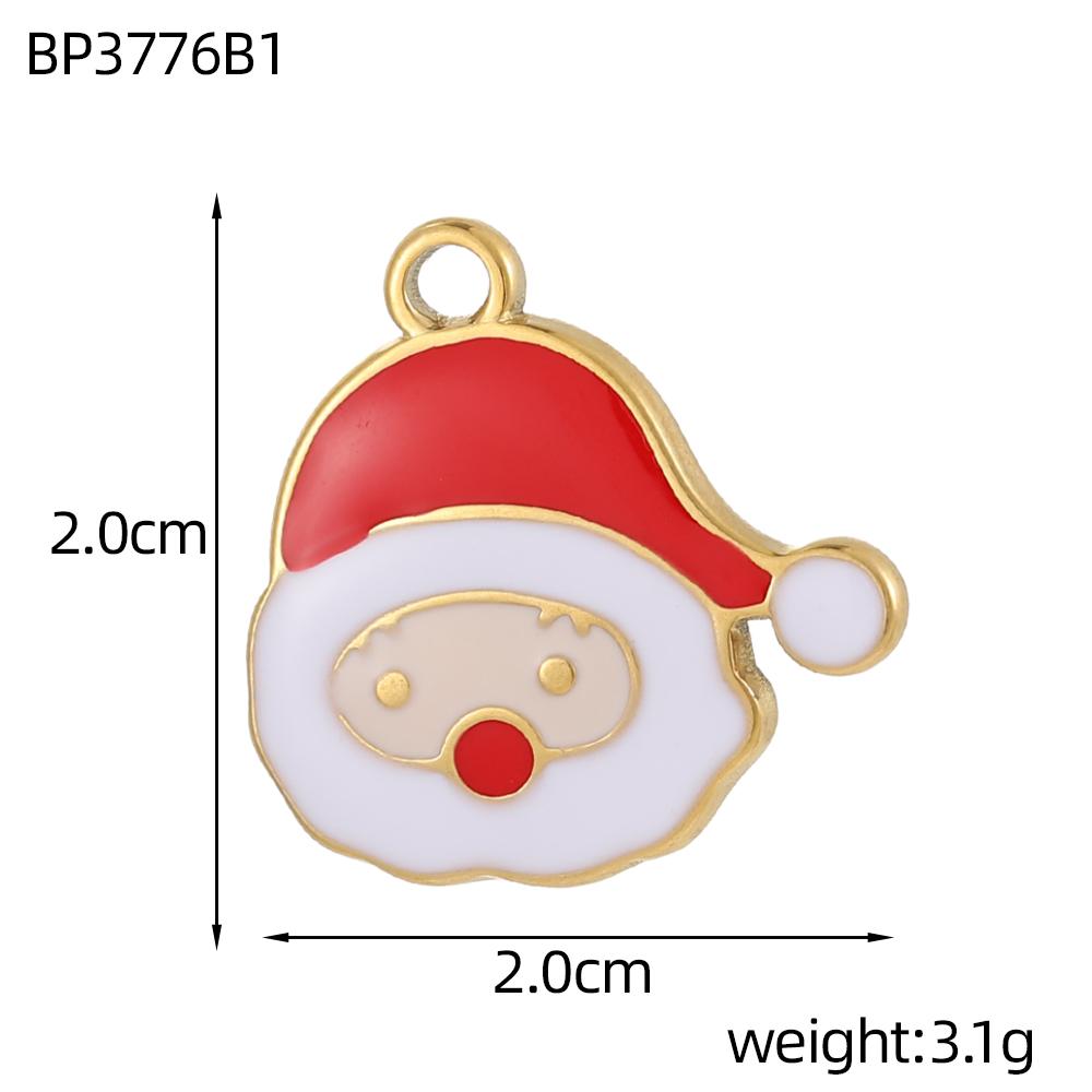 CARLIDANA Enamel Christmas Trees Santa Claus Snowman Charms DIY for Earrings Bracelets Pendants Making DIY Jewelry Accessories