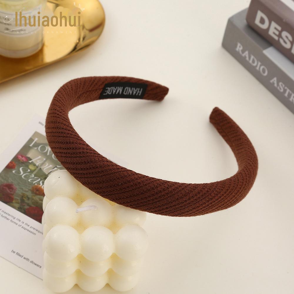 Korean Style Wide Brim Headband: Summer Solid Color Hair Accessory for Women