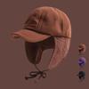 Winter Warm Baseball Cap With Ear Flaps & Neck Cover, Fleece Short Brim For Men Women, Ideal For Outdoor Camping & Streetwear
