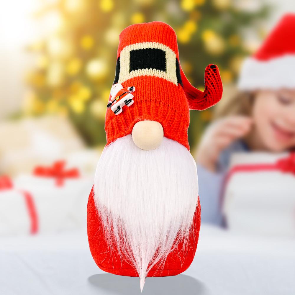 

Playful Christmas Decoration Rudolph With Stylish Knitted Hat Ideal For Children Holiday Gifts White Belt