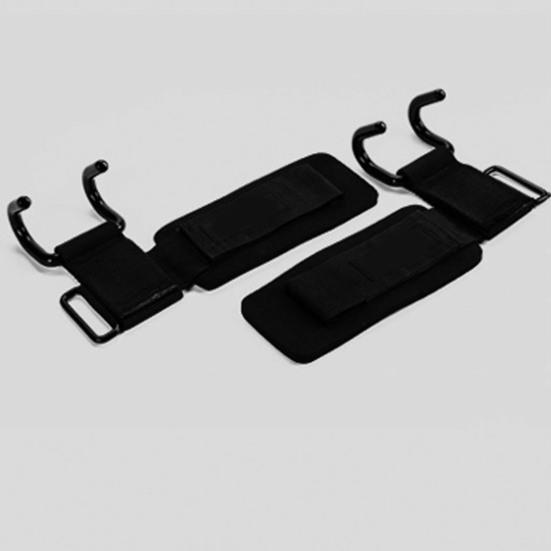 1 Pair Weight Lifting Hooks Heavy Duty High Strength Great Friction Anti-slip Fasten Tape Stainless Lifting Wrist Straps Power Lifting Grips