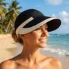 Nylon Sunscreen Sun Hat Color Blocking Empty Top Hat Breathable Sunshade Hat  Travel