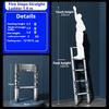 Stainless Steel Telescopic Ladder Multi Functional Household Herringbone Ladder Portable Folding Step Ladder