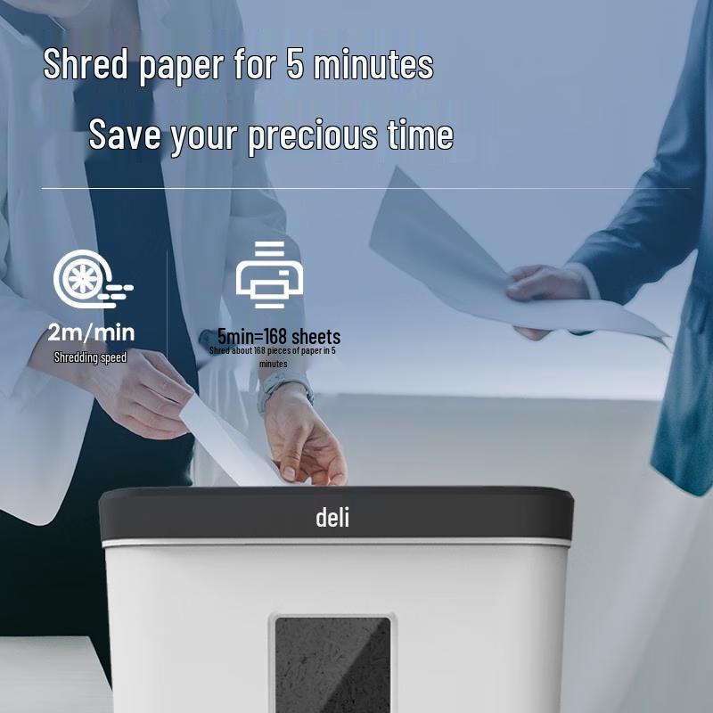 Deli 9939 High-Security Cross-Cut Paper Shredder CN plug (adapter included)