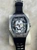SEVEN XII Mechanical Skeleton Automatic Luminous for Gentlemen Men's Watch, Winding, Dial, Waterproof, Luxury, (White)