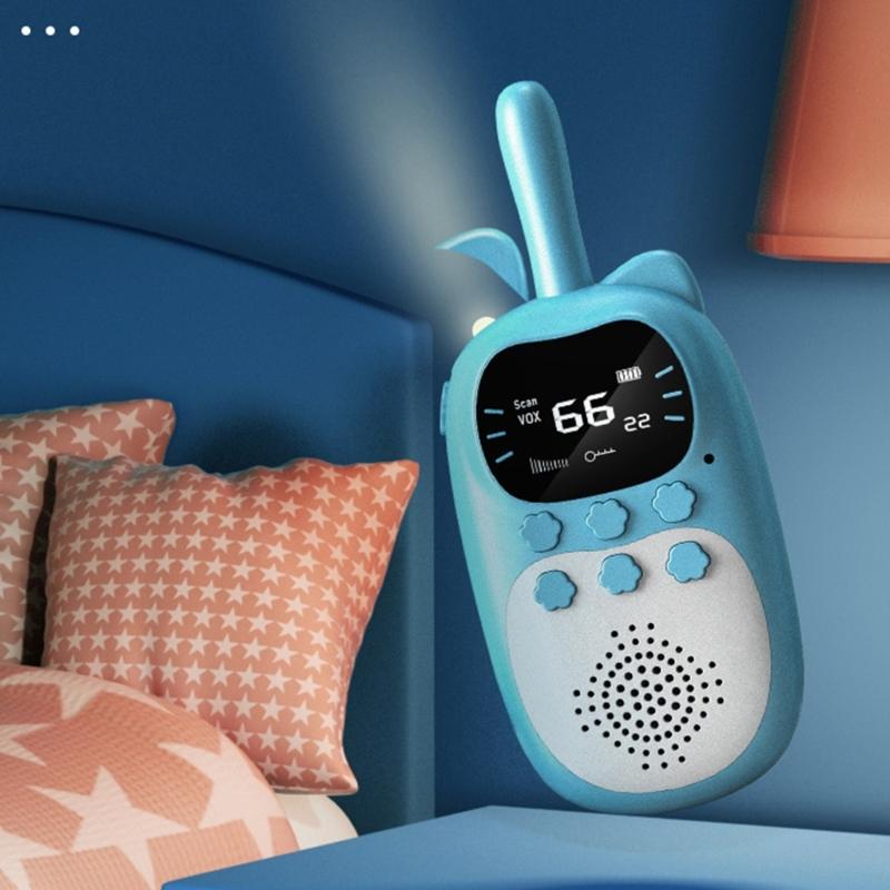 USB Rechargeable Walkie Talkie for Kids Outdoor Adventure Electronic Walkie Talkie Toy Cartoon Walkie Talkie for Camping