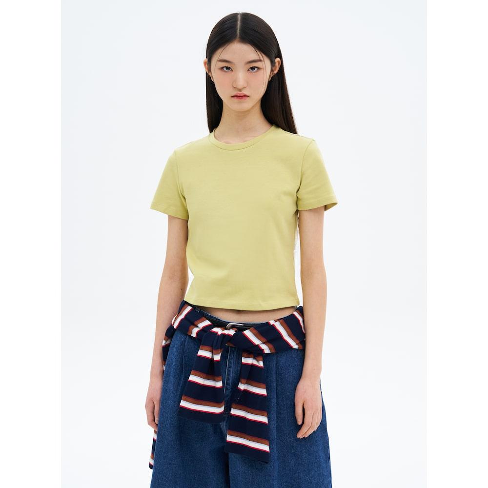 8Seconds Crop Short Sleeve T-Shirt Olive Olive/S