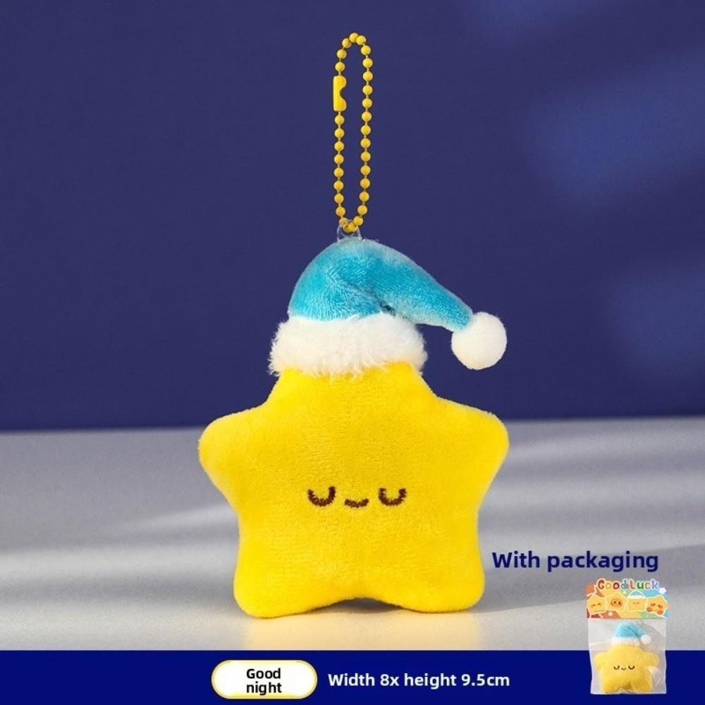 Stuffed Doll Stars Keychains Fluffy Couple Keychain Exquisite Star Plush Key Chain  Christmas Gift