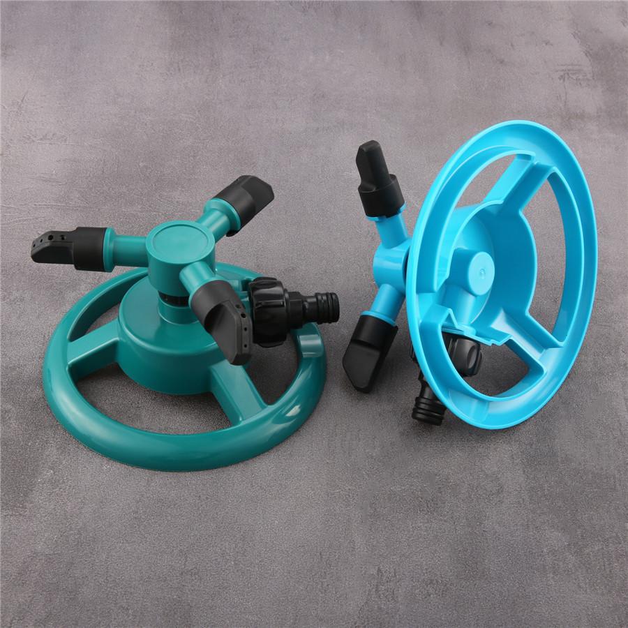 360° Automatic Rotating Nozzle Garden Sprinkler with Base Three-Prong Quick Coupling Lawn Irritation System Effective Watering