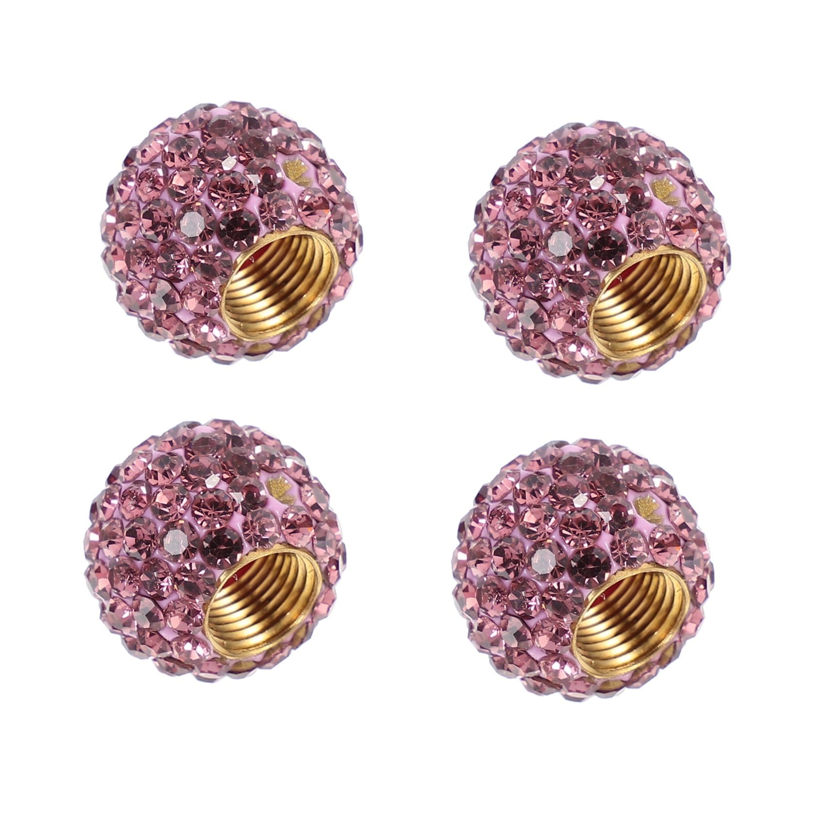

PartyKindom 4pcs Valve Car Decoration Tire Cap Wheel Air Cap Hook Winder Car Rhinestone 1.5X1.5CM фіолетовий