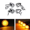 4PCS 39mm/41mm Front Rear Motorcycle Turn Signal Light Amber Turn Signals Indicator Lamp For Harley Motorcycle Accessories