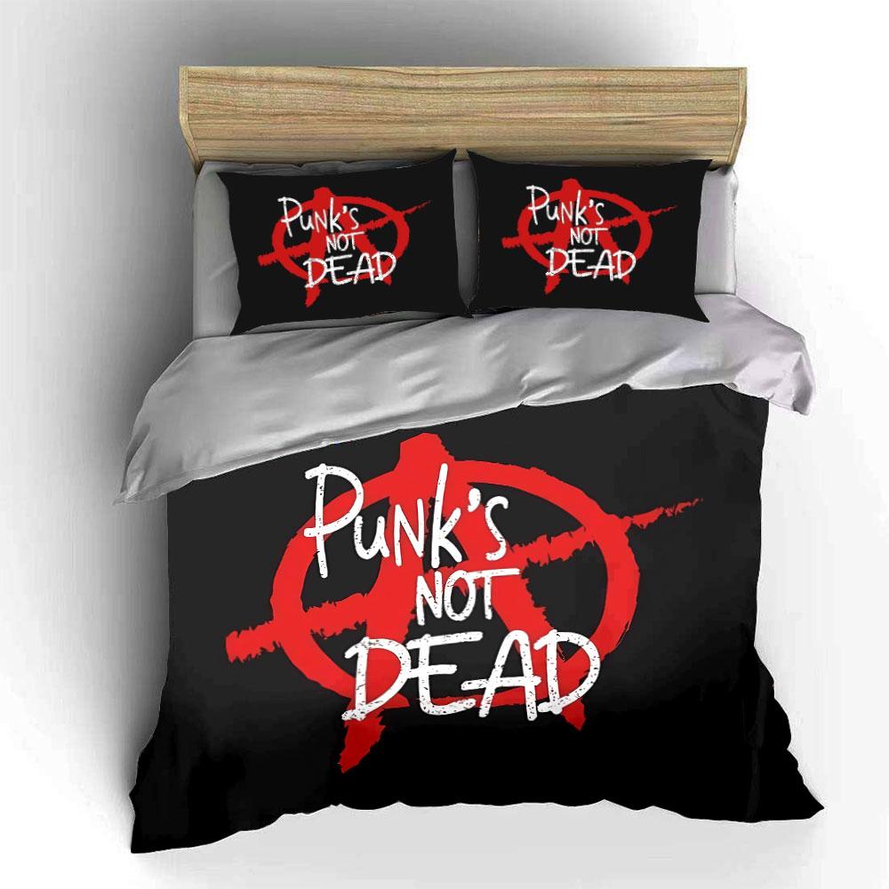 Punk's Not Dead Design Set Bedding Duvet Cover Set Duvet Cover Pillowcases (1*Duvet Cover 2*Pillowcases, without duvet insert)