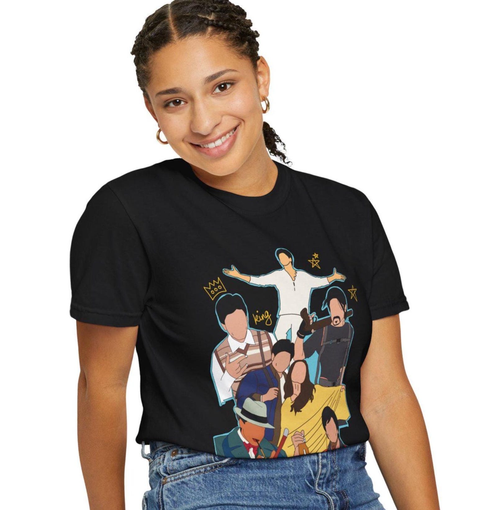 King SRK collage Graphic T-shirt | Shah rukh merch, bollywood fashion, shah rukh khan L