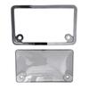 Stainless License Plate Frame Motorcycle License Plate Holders for Front & Rear 2 Holes Universal License Plate Cover