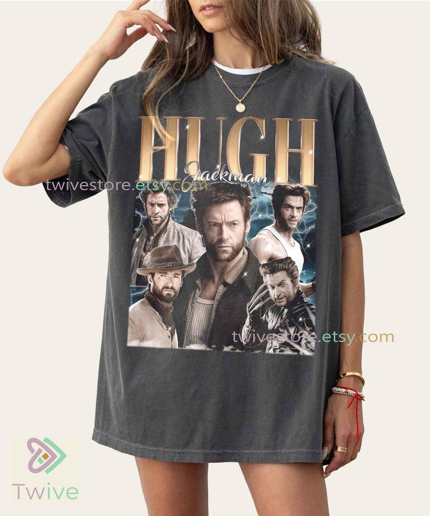Hugh Jackman Comfort Colors Shirt, Vintage Retro Movie Tee, Classic Fan Merch Gift, Actor Celebrity Aesthetic T-Shirt, Greatest Showman