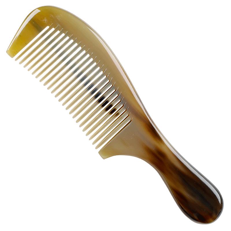 Natural Handmade Fine-Toothed Cow Horn Comb (16-21cm)