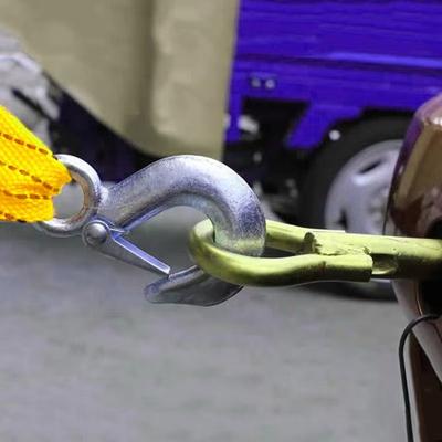 Towing Rope High Strength Car Tow Rope Fluorescent Yellow Tow Rope Tow Strap Bumper Trailer Car Safety Accessries