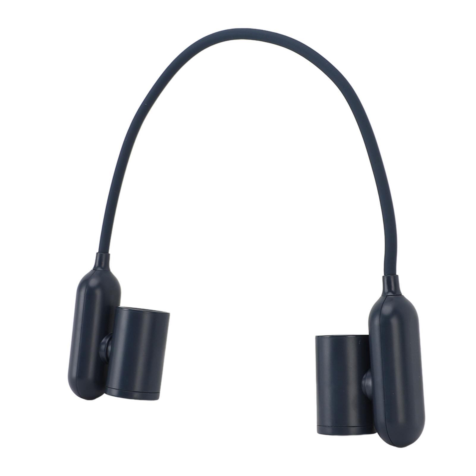 

Portable Neck Fan 3 Speeds Battery Operated Wearable Personal Fan USB Rechargeable Strong Wind Quiet Lightweight For Home Office синій