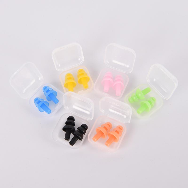 Soft Silicone Earplugs Reusable Ear Plugs Sleep Swimming Work Noise Reduction