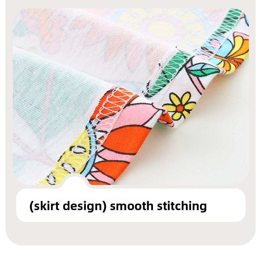 Girls' Dresses New Summer Collection Girls' Short-Sleeved Dresses Adorable Floral Print Children's Princess Dresses