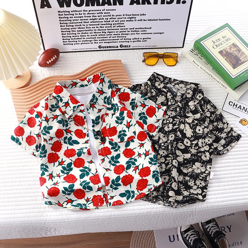 Children's Short Sleeve Summer Shirt – Hong Kong Style Casual Boys' Top