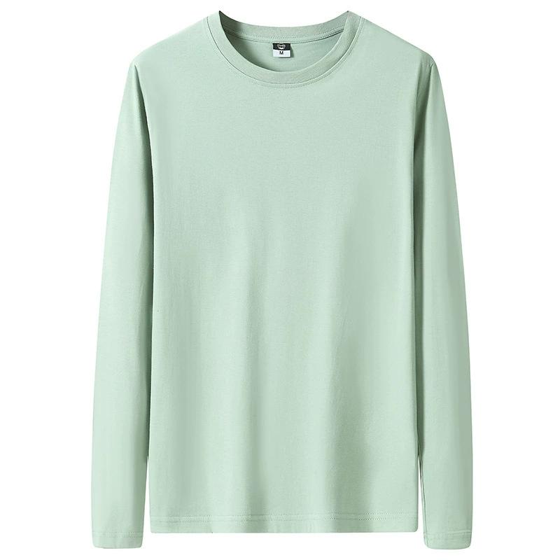 Long Tshirt Mens Cotton Sleeved For Spring And Autumn Loose Hoodie Base Coat For Autumn Clothes Mens Top