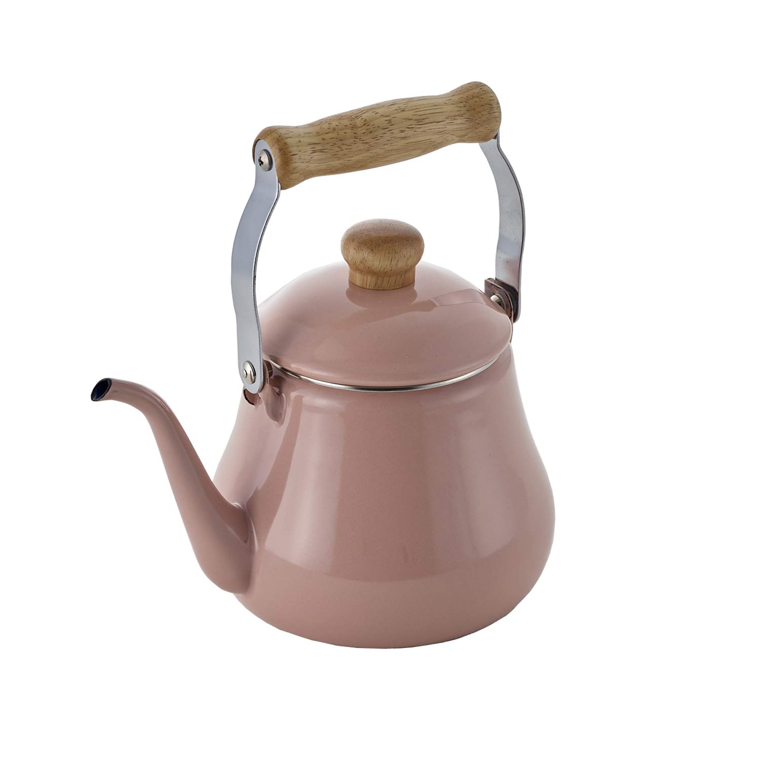 

Fuji Enamel Drip Kettle, Induction Compatible, 1.5L (Ash Pink)