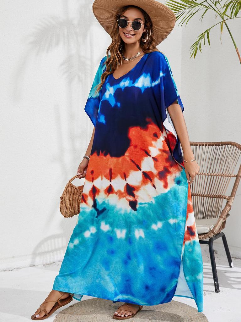 Copricostume da Spiaggia con Stampa Europea e Americana a 44 Colori - Capo Esterno Solare per Bikini da Vacanza