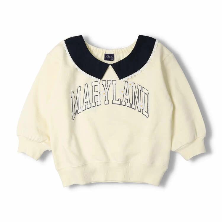 【子供服】 crescent (クレセント) 衿付きロゴ裏毛トレーナー 80cm-130cm N60600