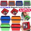 4.53 In Magnetic Screw Tray Multicolor Collapsible Magnetic Part Tray Magnetic Tray Box Magnetic Screws Tool Tray Holder