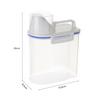1.5L Portable Plastic Rice Storage Bin Sealed Food Grain Cereal Flour Storage Box Container with Measuring Cup
