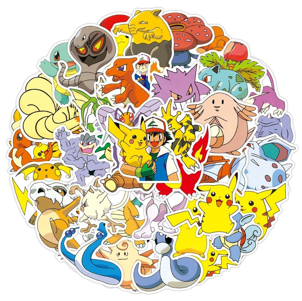 

50pcs Cartoon Anime Stickers Kawaii Sticker for Laptop Bike Suitcase Skateboard Guitar Phone Decals