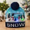 LED Light-Up Knit Christmas Hat - Colorful Winter Wool Hat for Adults & Children