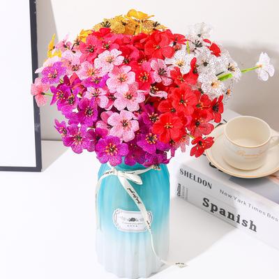 Violet Imitation Flower Wedding Hotel Outdoor Porch Decoration Fake Flower Water Grass Silk Silk Cloth Spring Grass Bouquet