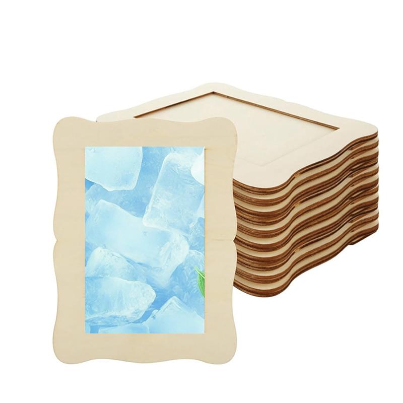 

For Crafts 12 Pack Wooden 4X6 Picture Frames, DIY Wood Unfinished Photo Frame For Christmas Thanksgiving