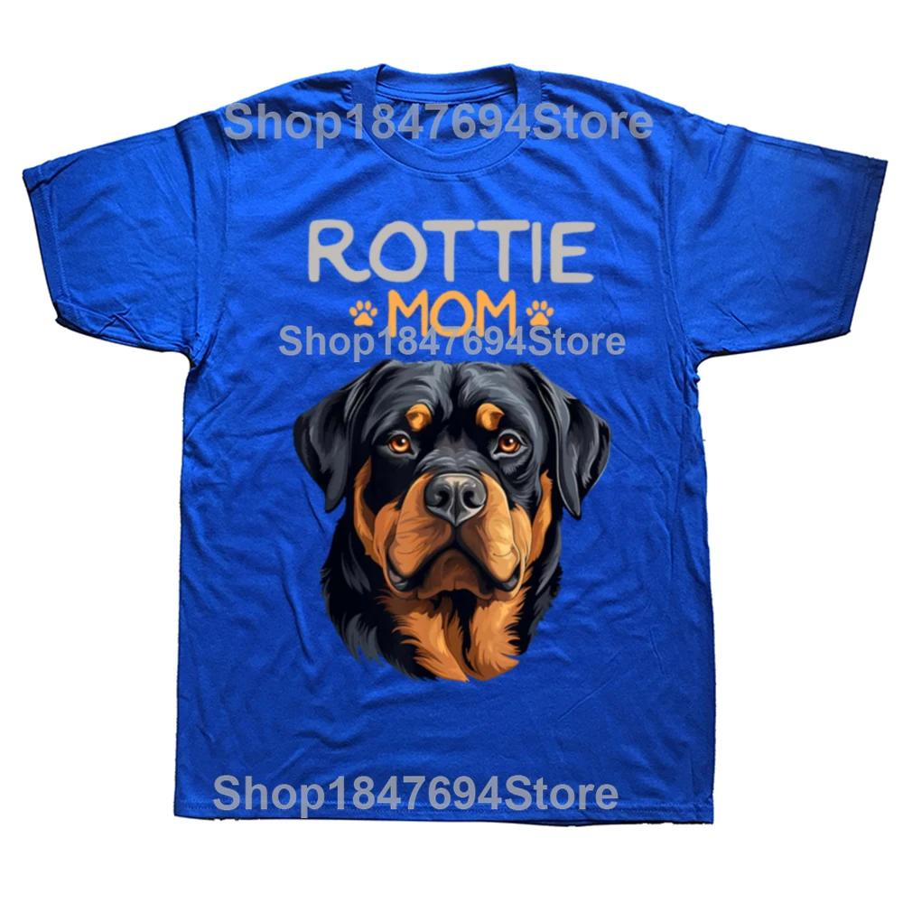 Rottweiler Mom Novelty Rottie Dog T Shirt Oversize Printed Casual Tee shirt Casual Short Sleeve Vintage Couples TShirt