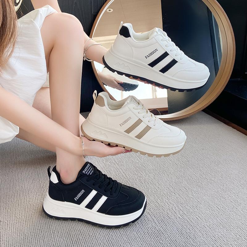 Height-increasing shoes 2025 new popular women's shoes autumn sports shoes children stand for a long time with thick soles and not tired feet casual