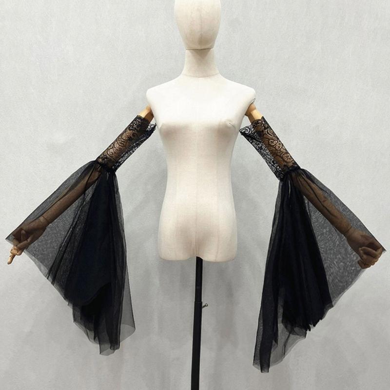 Victorian Flared Arm Sleeves Coverage For Gothic Costume Halloween Event Theme Stage Performances and Evening Party