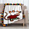 Maisy Mouse Theme Printed Blanket - Perfect for Couch, Bed, Travel & Outdoor Use | Machine Washable, Cozy & Durable.
