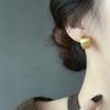 925 Silver Pin Earrings Gold Brushed Pea Accessible Luxury Classy Easiest for Match Earrings Frosted Metal Ball Earrings